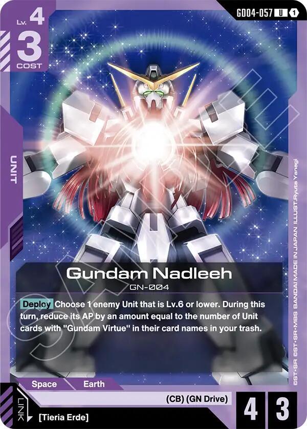 gundam nadleeh GD04-057 Phantom Aria Gundam card