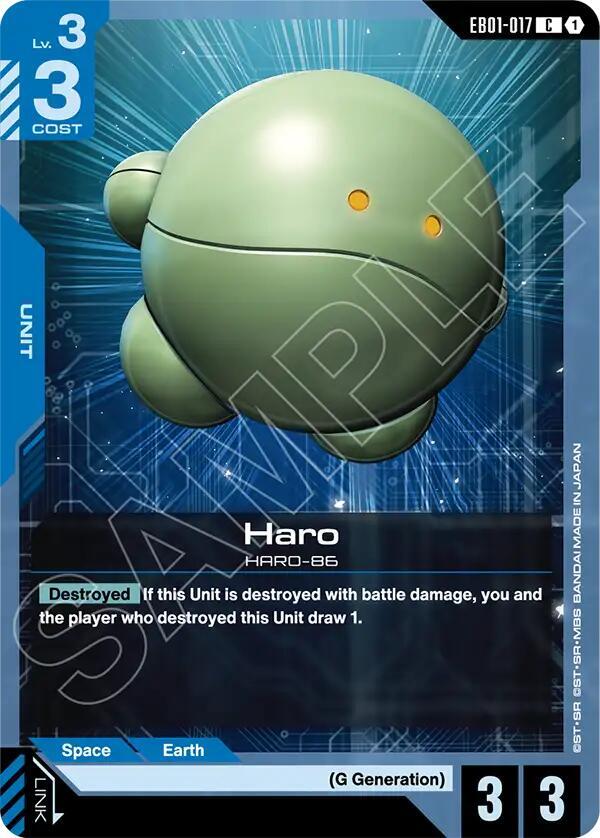 haro EB01-017 Eternal Nexus Gundam card