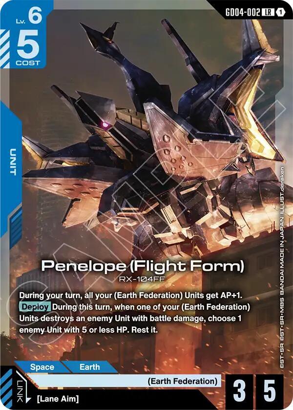 penelope flight form GD04-002 Phantom Aria Gundam card