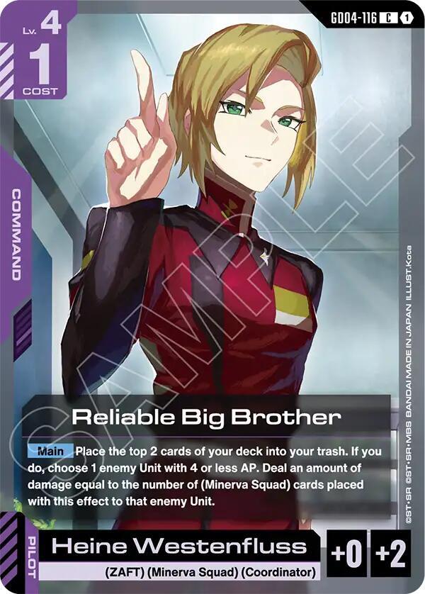 reliable big brother GD04-116 Phantom Aria Gundam card