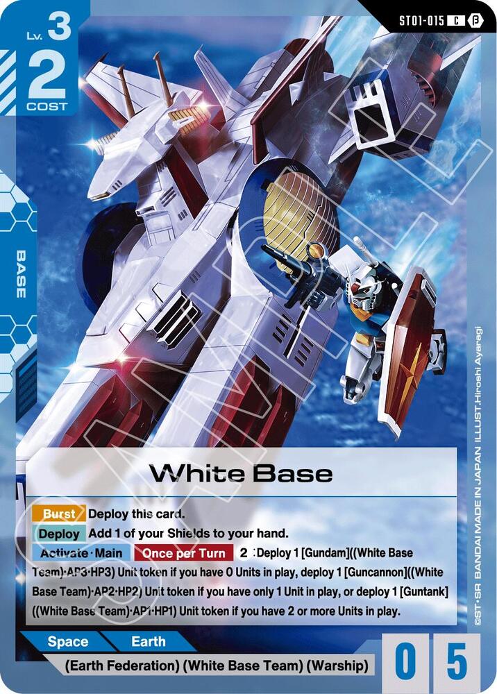 White Base ST01-015 Edition Beta Gundam card