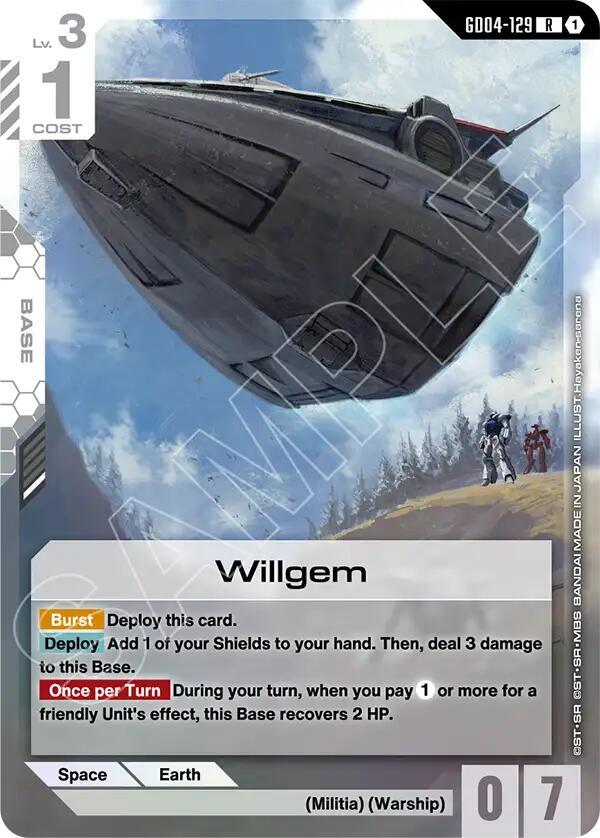 willgem GD04-129 Phantom Aria Gundam card