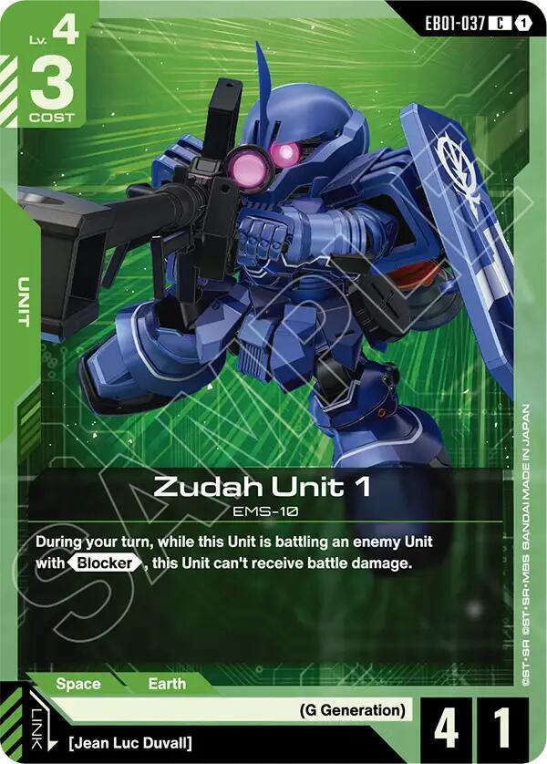 zudah unit 1 EB01-037 Eternal Nexus Gundam card