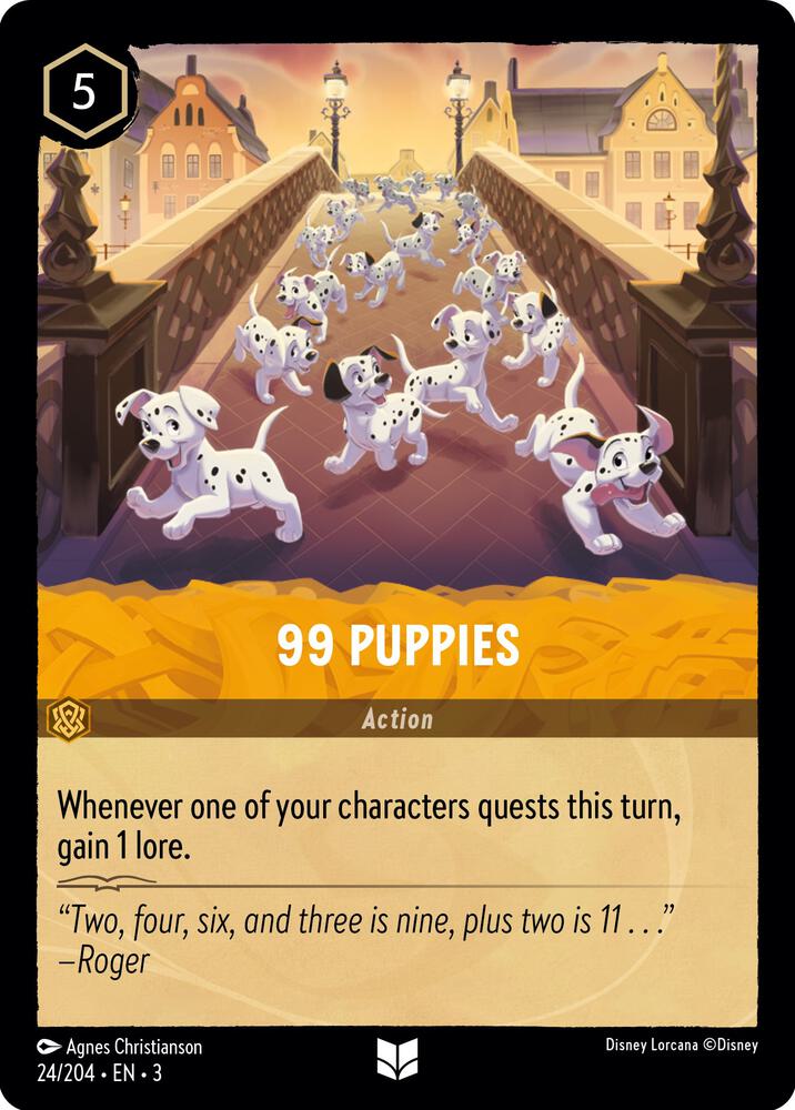 99 Puppies 24/204 Into the Inklands Lorcana card