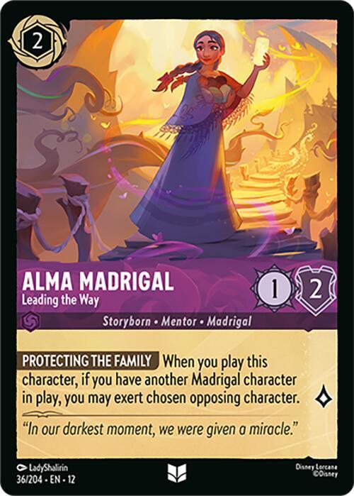 Alma Madrigal Leading the Way 36/204 Wilds Unknown Lorcana card