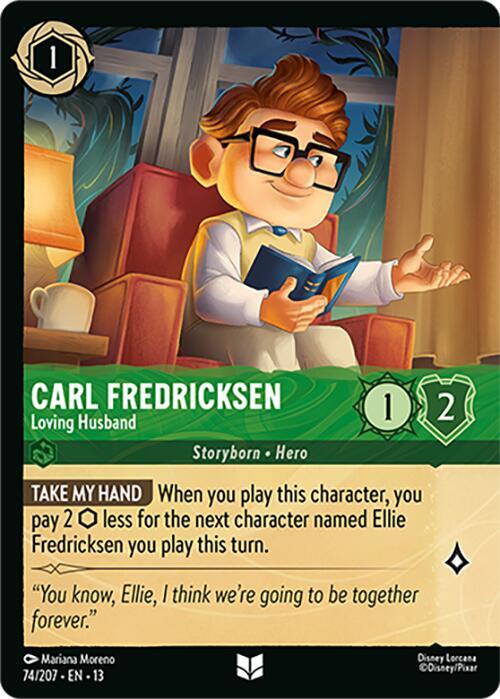 Carl Fredricksen Loving Husband (Foil) 74/204 Attack of the Vine! Lorcana card