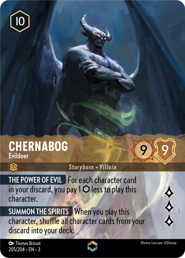 Chernabog Evildoer Enchanted 205/204 Into the Inklands Lorcana card