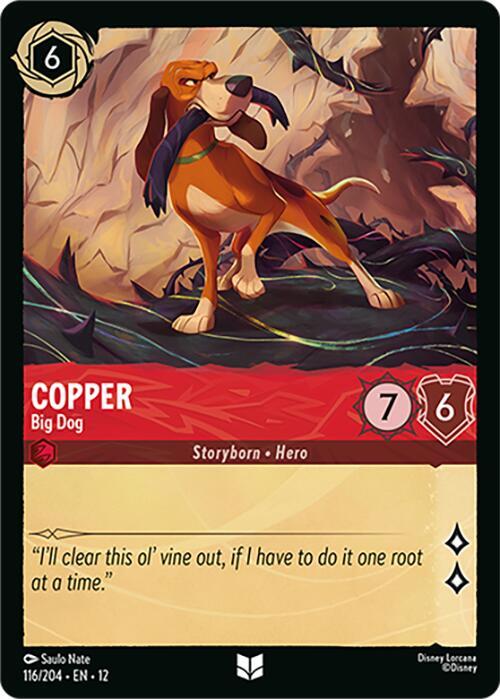 Copper Big Dog 116/204 Wilds Unknown Lorcana card