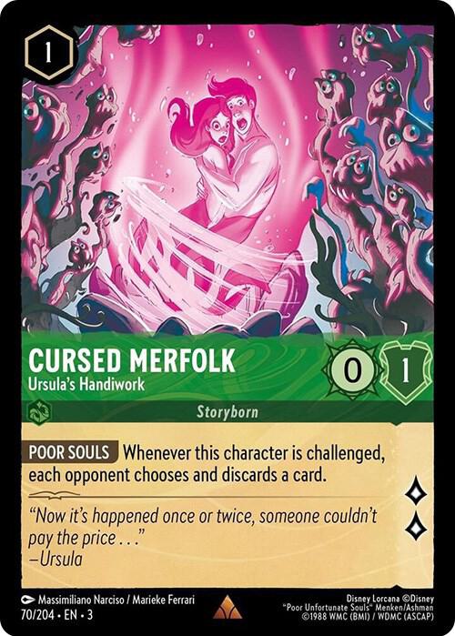 Cursed Merfolk Ursulas Handiwork 70/204 Into the Inklands Lorcana card