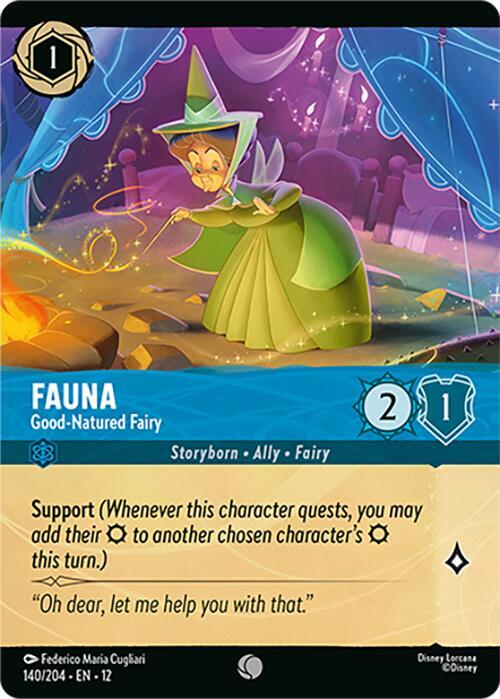 Fauna Good-Natured Fairy (Foil) 140/204 Wilds Unknown Lorcana card