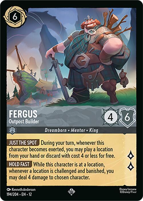 Fergus Outpost Builder 194/204 Wilds Unknown Lorcana card