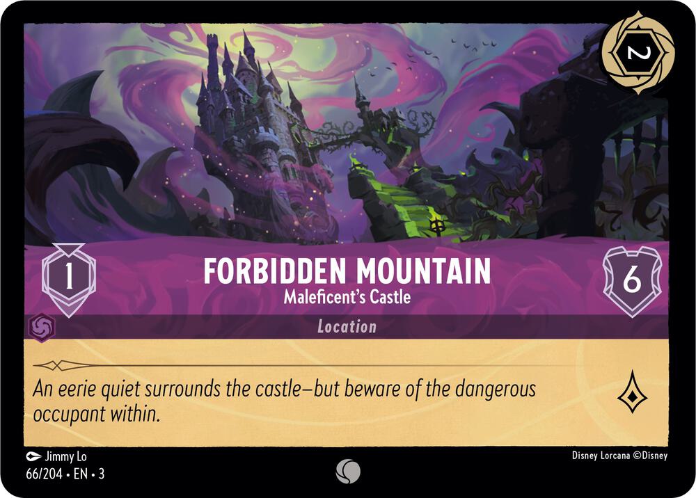 Forbidden Mountain Maleficents Castle 66/204 Into the Inklands Lorcana card
