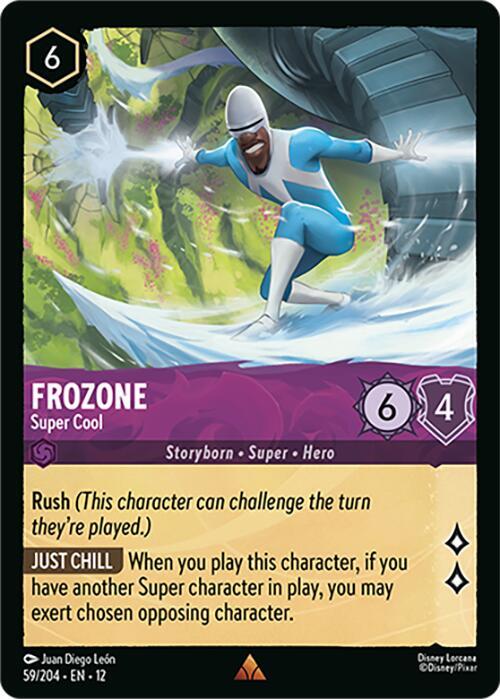 Frozone Super Cool 59/204 Wilds Unknown Lorcana card