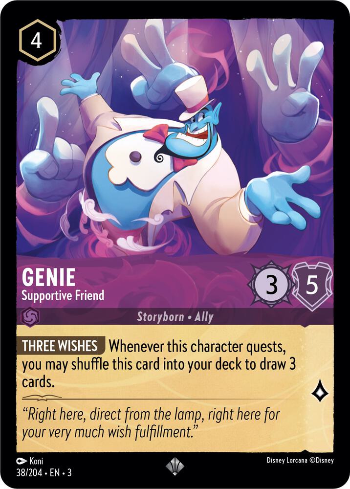 Genie Supportive Friend 38/204 Into the Inklands Lorcana card