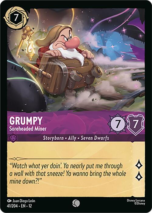 Grumpy Soreheaded Miner 41/204 Wilds Unknown Lorcana card
