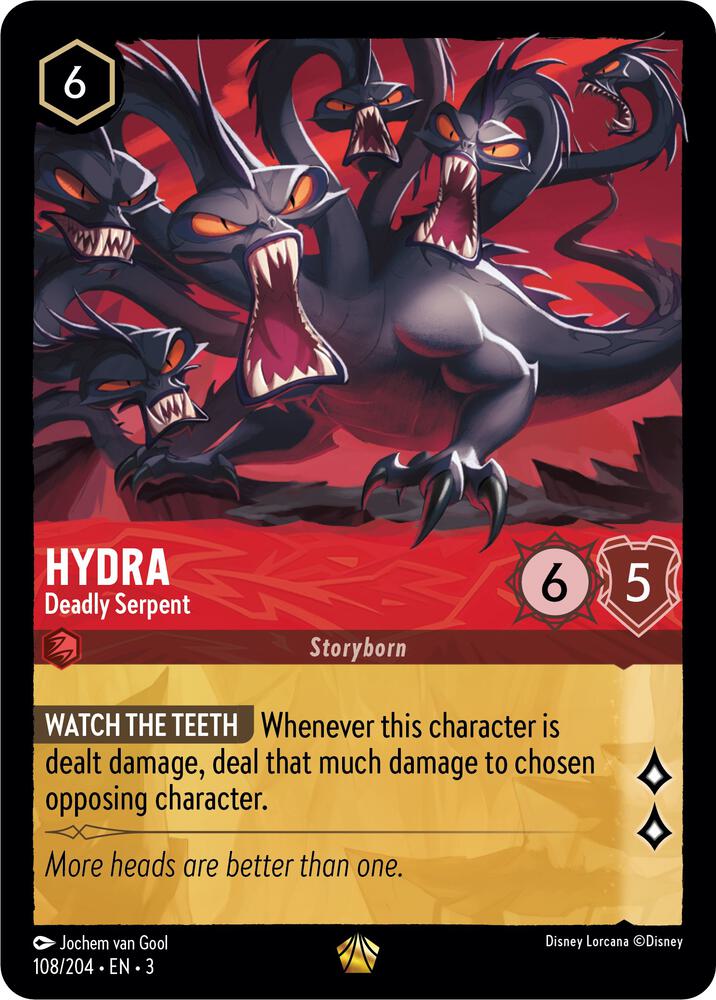 Hydra Deadly Serpent 108/204 Into the Inklands Lorcana card