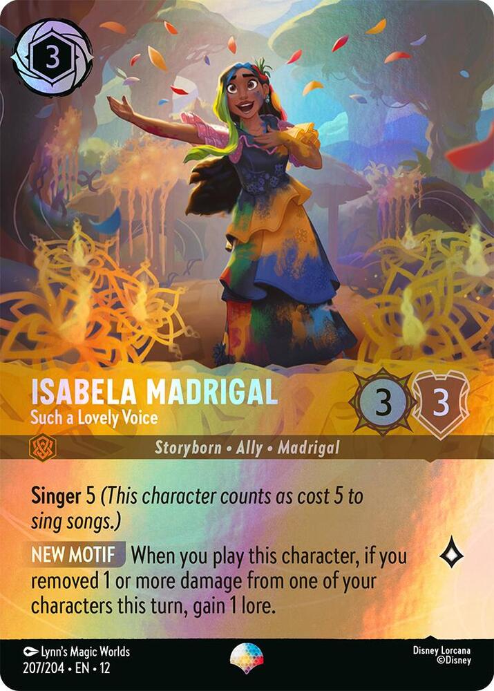 Isabela Madrigal Such a Lovely Voice (Epic) 207/204 Wilds Unknown Lorcana card