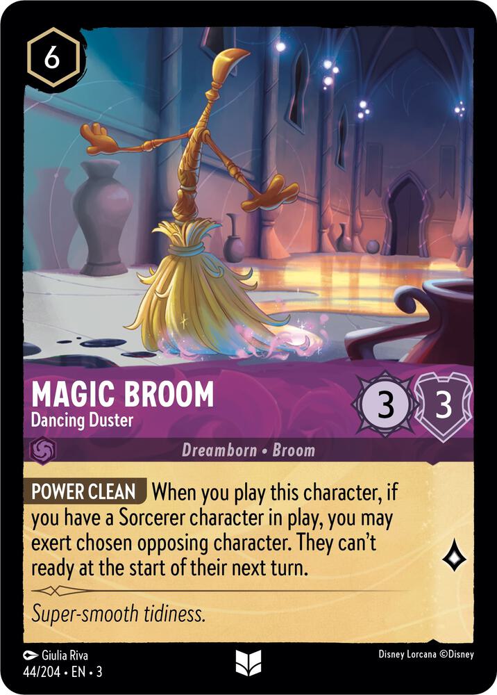 Magic Broom Dancing Duster 44/204 Into the Inklands Lorcana card