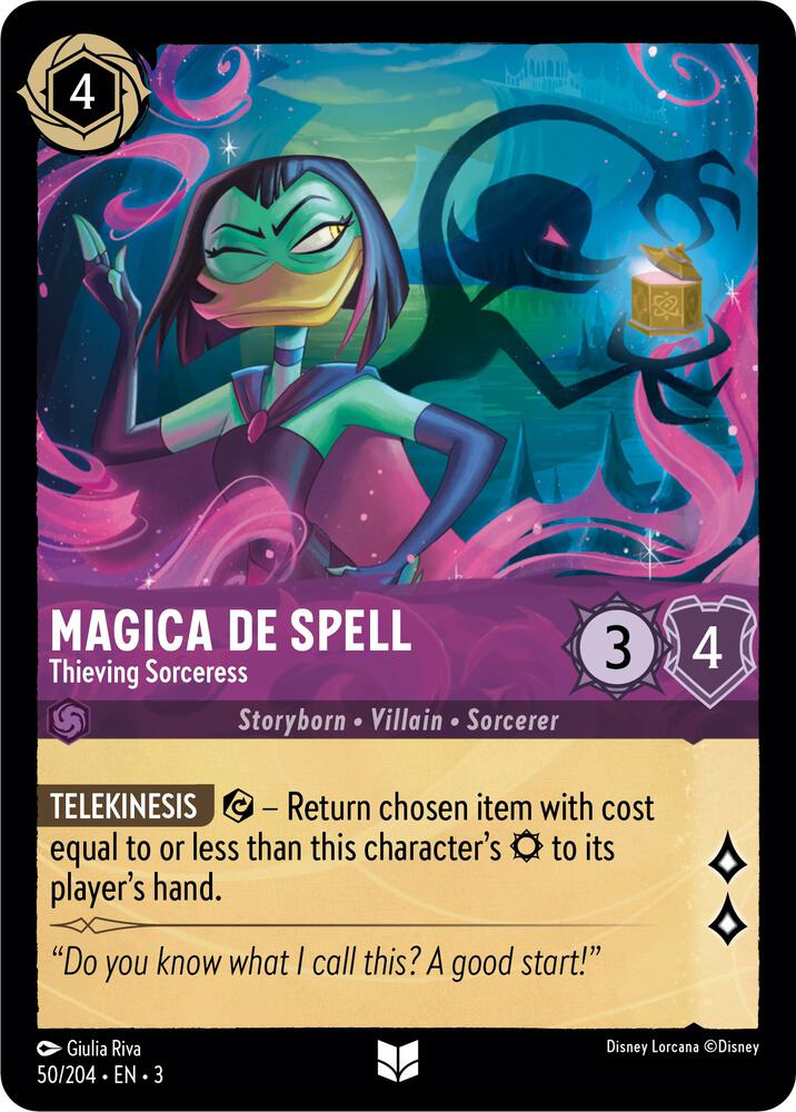 Magica De Spell Thieving Sorceress 50/204 Into the Inklands Lorcana card