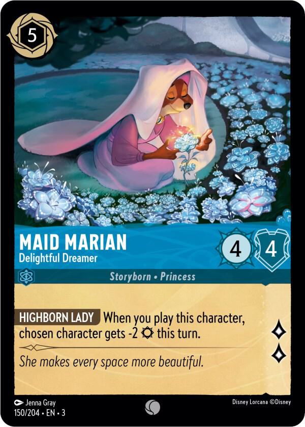 Maid Marian Delightful Dreamer 150/204 Into the Inklands Lorcana card