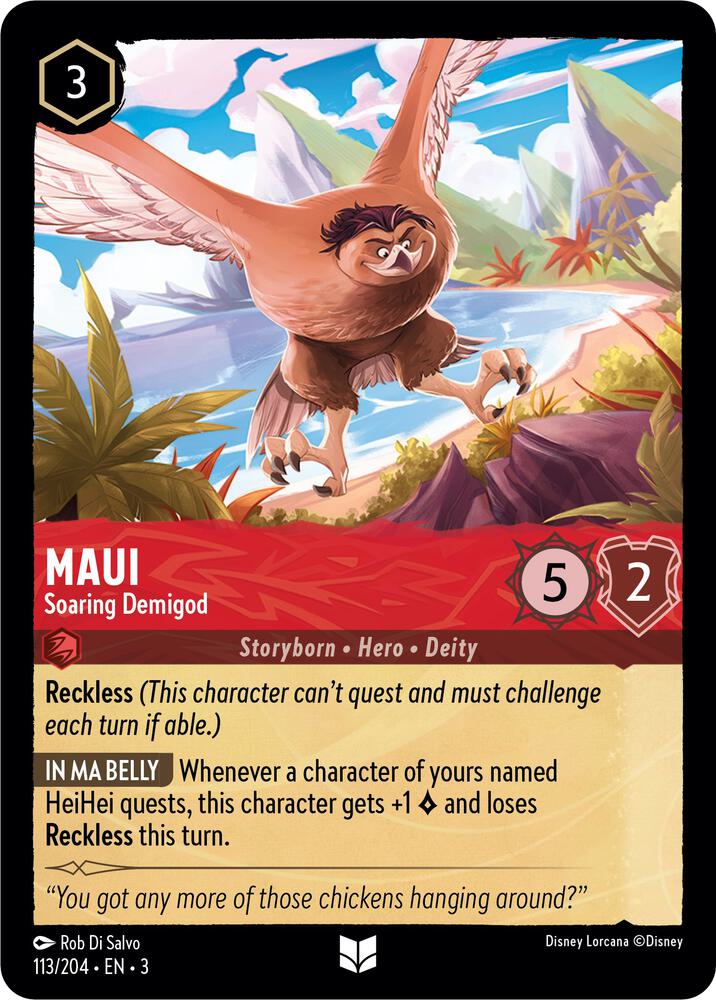 Maui Soaring Demigod 113/204 Into the Inklands Lorcana card