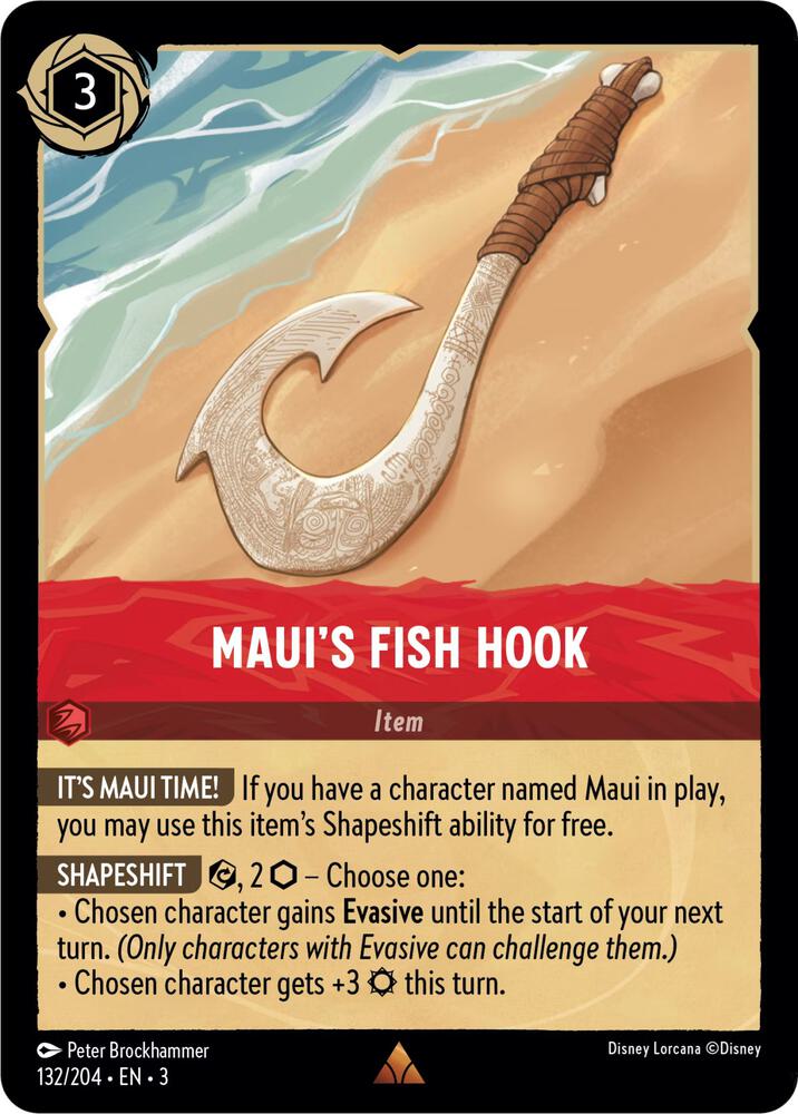Mauis Fish Hook 132/204 Into the Inklands Lorcana card