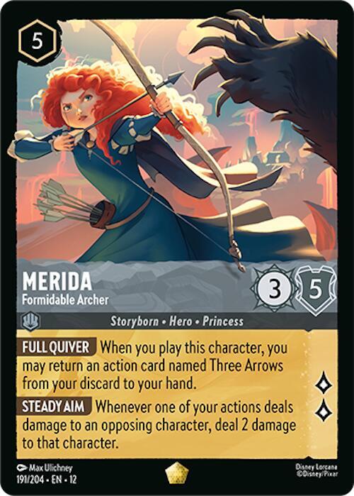Merida Formidable Archer 191/204 Wilds Unknown Lorcana card