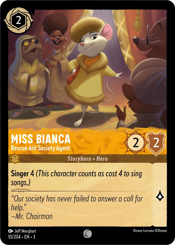 Miss Bianca Rescue Aid Society Agent 10/204 Into the Inklands Lorcana card