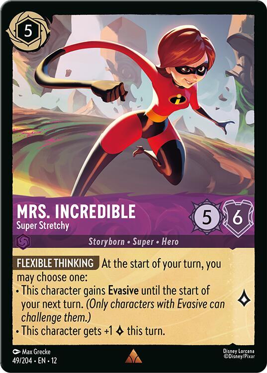Mrs. Incredible Super Stretchy 49/204 Wilds Unknown Lorcana card
