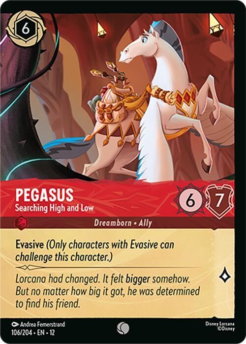 Pegasus Searching High and Low (Foil) 106/204 Wilds Unknown Lorcana card