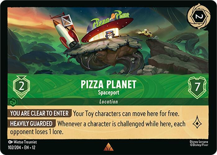Pizza Planet Spaceport 102/204 Wilds Unknown Lorcana card