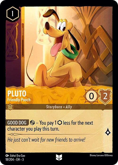 Pluto Friendly Pooch 18/204 Into the Inklands Lorcana card