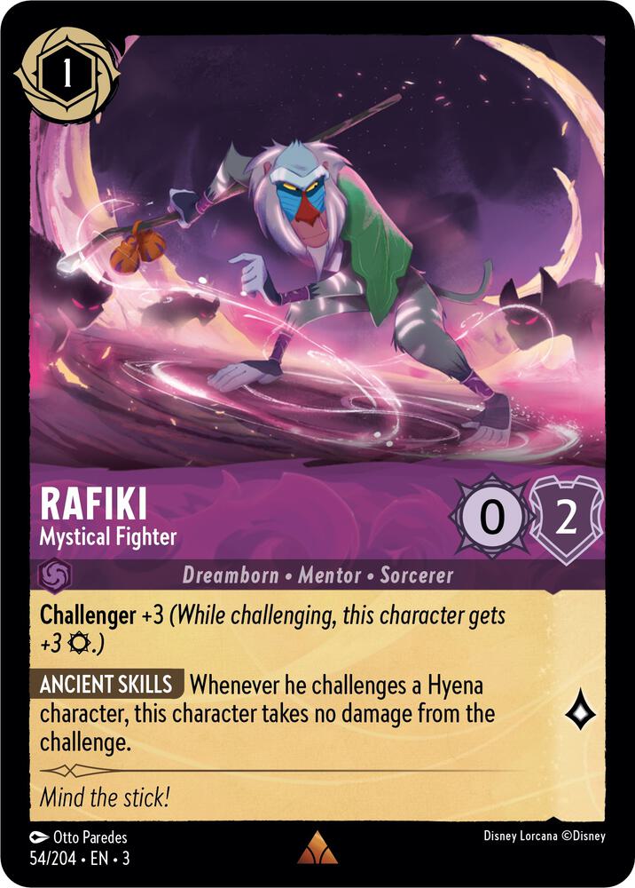 Rafiki Mystical Fighter 54/204 Into the Inklands Lorcana card