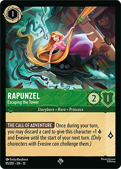 Rapunzel Escaping the Tower 95/204 Attack of the Vine! Lorcana card