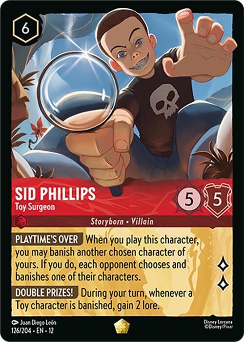 Sid Phillips Toy Surgeon 126/204 Wilds Unknown Lorcana card