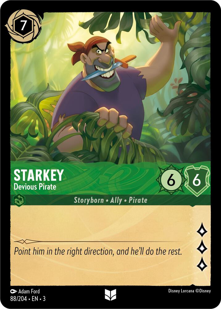 Starkey Devious Pirate 88/204 Into the Inklands Lorcana card