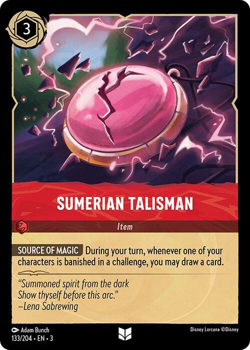 Sumerian Talisman 133/204 Into the Inklands Lorcana card