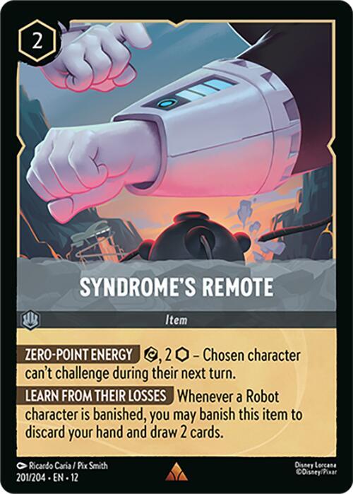 Syndrome's Remote 201/204 Wilds Unknown Lorcana card