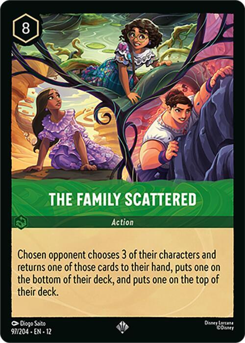 The Family Scattered 97/204 Wilds Unknown Lorcana card