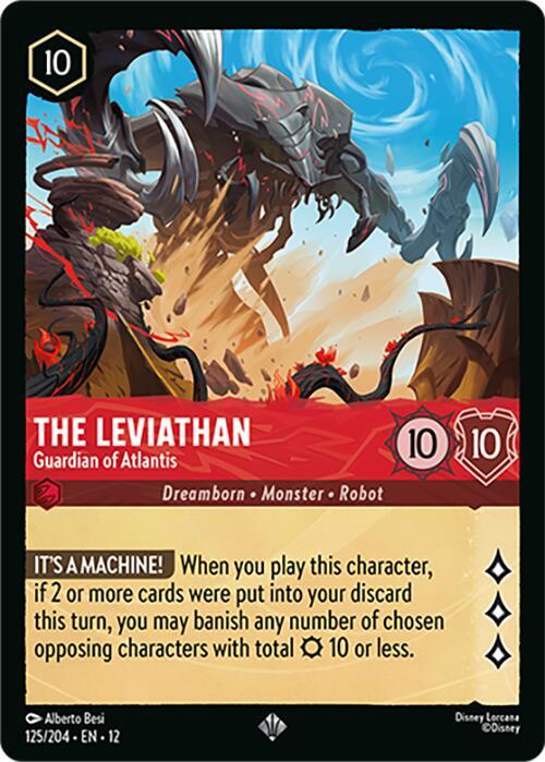 The Leviathan Guardian of Atlantis 125/204 Wilds Unknown Lorcana card