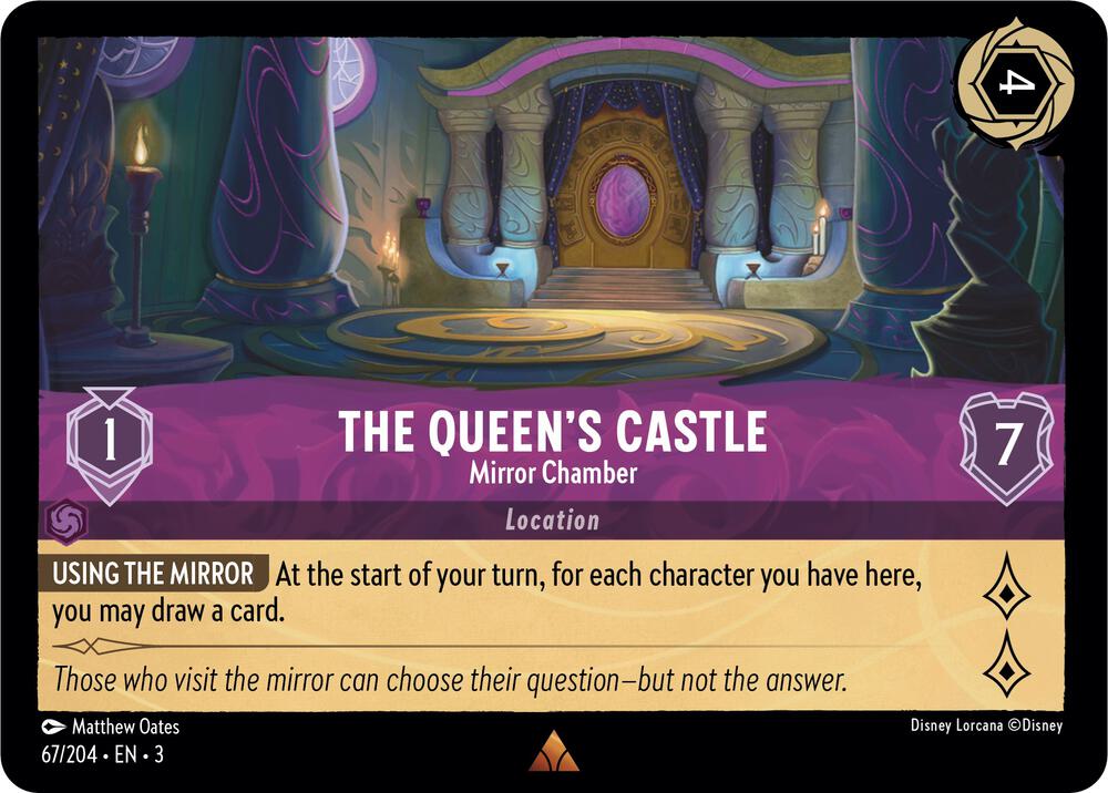 The Queens Castle Mirror Chamber 67/204 Into the Inklands Lorcana card