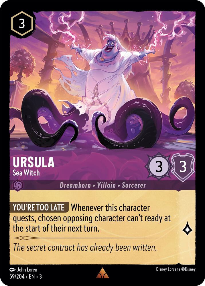 Ursula Sea Witch 59/204 Into the Inklands Lorcana card
