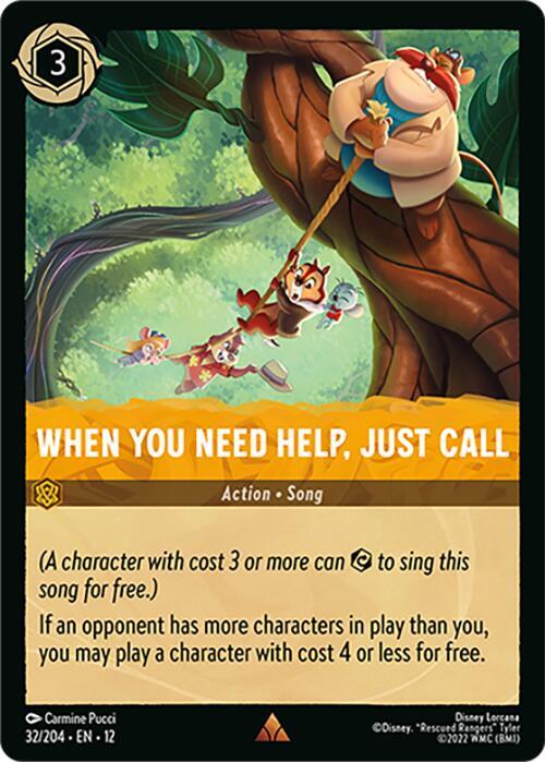 When You Need Help, Just Call 32/204 Wilds Unknown Lorcana card