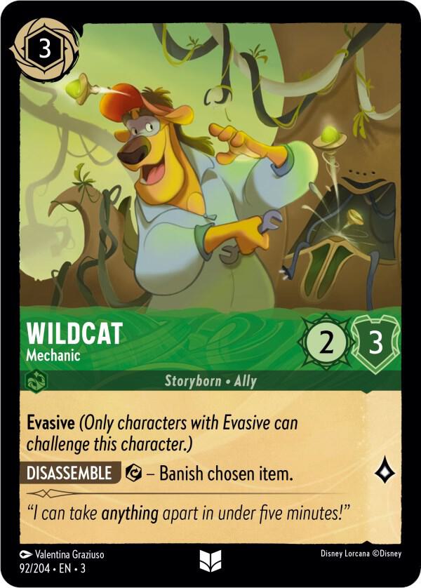 Wildcat Mechanic 92/204 Into the Inklands Lorcana card