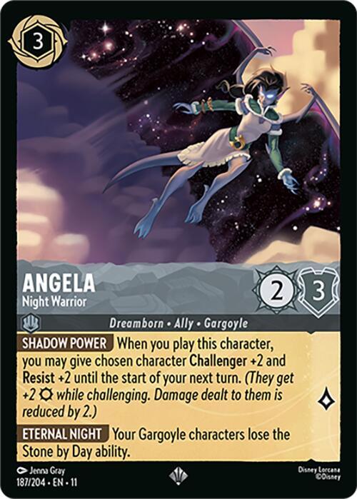 Angela Night Warrior 187/204 Winterspell Lorcana card