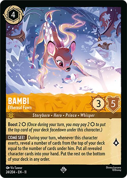 Bambi Ethereal Fawn 24/204 Winterspell Lorcana card