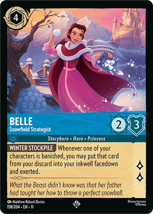 Belle Snowfield Strategist 158/204 Winterspell Lorcana card