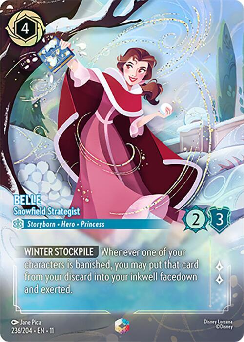 Belle Snowfield Strategist Enchanted 236/204 Winterspell Lorcana card