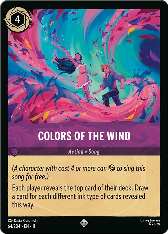 Colors of the Wind 64/204 Winterspell Lorcana card