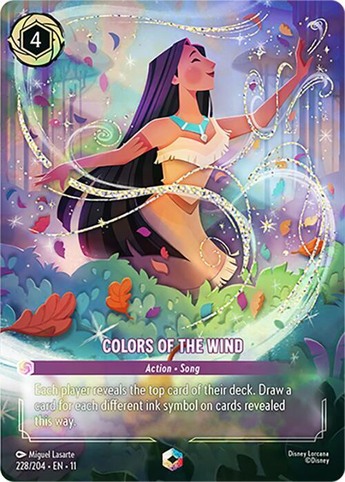 Colors of the Wind Enchanted 228/204 Winterspell Lorcana card